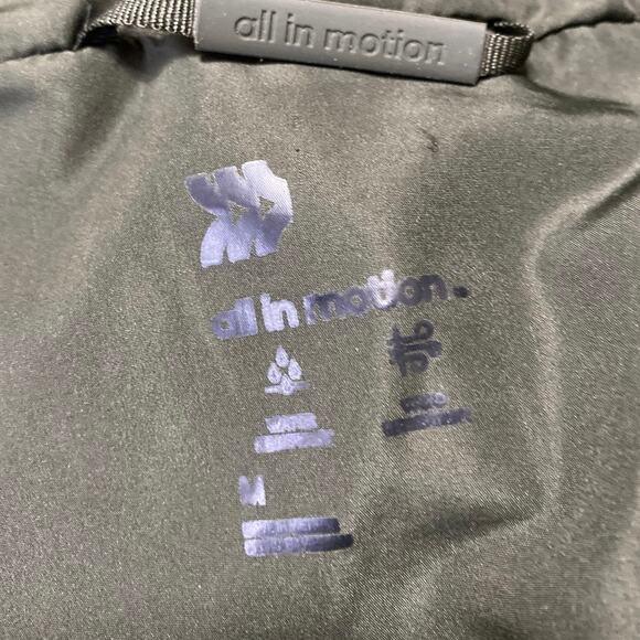 All in Motion Women's Olive Green Full Zip Hoodie Hooded Puffer Coat Jacket Sz M - Picture 3 of 3